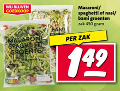  groentenpakket 450 macaroni spaghetti bami nasi groenten zak groente prei paprika 