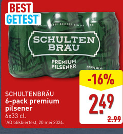  schultenbrau blikjes bier 6 20 best getest recept premium pilsener pack ml 