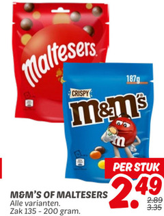  maltesers m en ms chocolade chocoladepindas 200 crispy zak stuk 