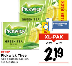  pickwick thee 219 pack green tea buitenservies zegel xl pak lemon soorten pakken stuks 