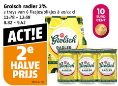  grolsch radler bier 2 6 10 trays blikjes 30 33 2e halve liter v.a. cent 
