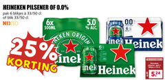  heineken 0.0 blikjes bier 6 25 33 pilsener pak 50 blik nix18 6x 500ml orig face pack 