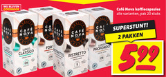  cafe nova koffiecups 2 20 lungo classico mcafee ristretto grind profondo cap koffiecapsules pak stuks pakken 5.99 06 fort 