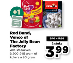  2 90 1 handdoek zegel red band winegums original venco schoolkrijt zacht jelly bean factory stazakken kokers stuks 