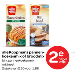  2 mans wit brood koopmans pannen koekenmix broodmix pannenkoekenmix origineel stuks halve 
