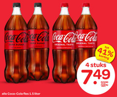  coca-cola cola 4 coca original taste stuks fles liter 