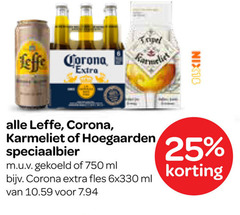  leffe hoegaarden karmeliet corona blikjes bier speciaalbieren 6 25 750 speciaalbier ml fles 