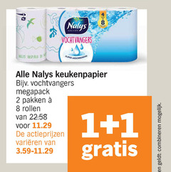  1 2 8 nalys inspired by vochtvangers super absorberend keukenpapier megapack pakken rollen varieeren combineren 