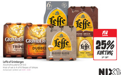  grimbergen leffe speciaalbieren 4 6 25 100 6x nature eau anno akc 5 belge belgisch abdijbier abbaye abdij 1128 rijk kruidig moutig bitter gisting dubbel fruitig 00 donkere karamelmout blonde blond nuances vanille clou subtiel vleugje kruidnagel 0.0 krat blikjes varieeren bruin notes caramel geroosterd aroma toetsen karamel deler aber triple tripel aux 8 ongefilterd bier 