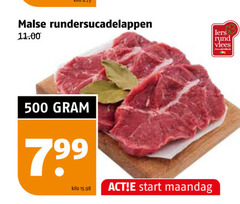  500 malse rundersucadelappen 7 99 kilo start maandag rund vlees natuurlijk 
