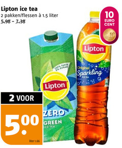 lipton ice tea 2 10 100 500 pakken flessen liter taste sugar original sparkling cent zero green 