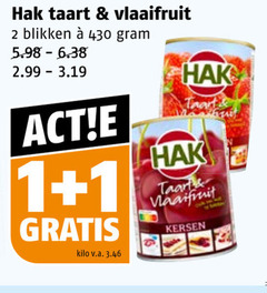  1 2 430 hak taart vlaaifruit blikken kilo v.a. kersen 