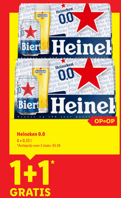  heineken 0.0 blikjes bier 1 2 6 150 b 00 biertje pils pil jaar eric actieprijs stuks 
