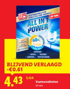  1 60 vaatwastabletten tablettes lave vaisselle all power tabs r inclusive allin protection efficace bases verlaagd 