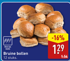  12 vezels bruine bollen stuks 