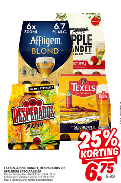  texels apple bandit desperados affligem appelcider speciaalbieren 6 25 30 33 fruitig 6x 300ml b cider bier fruitige speciaalbier original beer flavoured with fles blik varieeren pack skuumkoppe karaktervol donker 