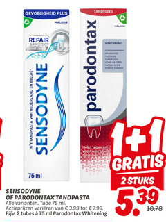  1 2 gevoeligheid tandvlees repair protect whitening tandpasta nederland sensodyne ml parodontax dagelijkse fluoride gezond tanden tube varieeren 3.99 tubes stuks 
