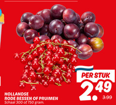  300 750 hollandse rode bessen pruimen schaal stuk 3.99 