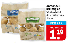  aardappelen 1 kruimige vastkokende aardappel kruimig vastkokend zakken kilo zak 
