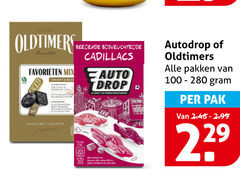  oldtimers autodrop drop snoep anne bosvruchtrode cadillacs mix volzoet mild auto scheepsknopen karakter pakken pak 