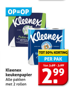  2 50 kleenex flexi fast and longer keukenpapier pakken rollen water lock technology pak 