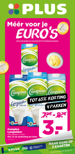  1 2 4 16 20 26 65 woensdag campina anno langlekker calcium volle melk pakken liter 5x aanbieding trotse halfvolle partner eredivisie kans kaarten wedstrijd favoriete club info pagina 