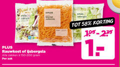  ijsbergsla melange wortel julienne hooge rauwkost zakken zak 