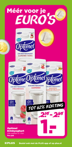  1 31 100 200 optimel planet proof drinkyoghurt aardbei kers aarde passievrucht framboos mango vet suiker ml pakken liter pak plus.nl 