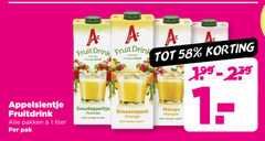  1 40 appelsientje fruitdrink pakken liter pak aaa fruit drink vleugje zuivel goudappeltje pomme volle fruitige sinaasappel orange minder suiker mango mangue 