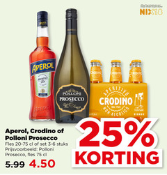  18 25 aperol prosecco aperitivo jaar legitimatie nix18 crodino italia polloni frizzante fles 3-6 stuks 5.99 try it with ice and slice orange 