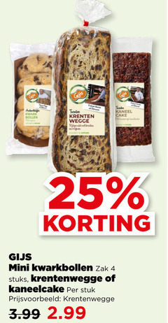  4 25 and kwark bollen gs krenten kaneel cake gijs mini zak stuks appel-kaneelcake stuk 3.99 