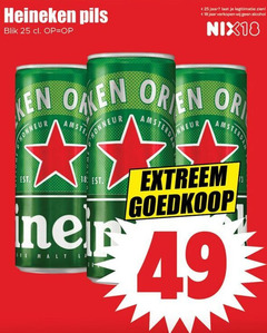 heineken blikjes bier 18 25 pils blik jaar legitimatie alcohol nix18 oren honneur extreem new re malt la 