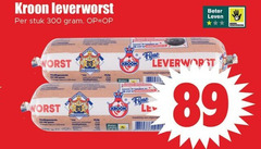  300 kroon leverworst stuk beter leven worst fijne le 