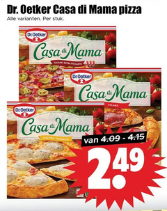  dr oetker diepvriespizza dr. casa mama pizza stuk dr.oetker secret to fresh baked salame piccante quattro formaggi 