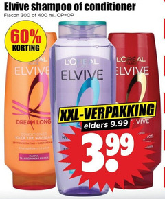  elvive conditioner shampoo 60 300 400 flacon ml dream pari xxl elders vive 3.99 