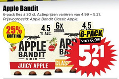  apple bandit appelcider 6 25 30 pack fles varieeren classic 6x 300ml cider juicy fruitig class 