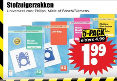 stofzuigerzakken 5 100 philips miele bosch siemens microvezel uni bag deegh 5x electrolux pack elders 