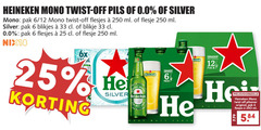  heineken 0.0 silver blikjes bier 6 12 25 33 250 mono twist off pils pak ml flesje blikje nix18 6x hei origina draaidop pack malt pilsener original re la l 
