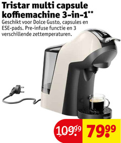  tristar dolce gusto apparaten 1 3 multi capsule koffiemachine capsules pads infuse functie 