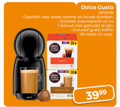  krups dolce gusto apparaten 1 30 60 warme koude dranken schakelt automatisch minuut koffie stuks xl cups cafe 