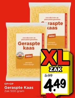  geraspte kaas 500 mild zak mega xl 5.99 