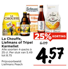  karmeliet la chouffe liefmans speciaalbieren 4 25 330 4x tripel soorten stuk peach 