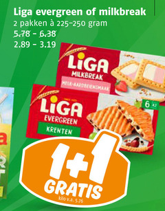  1 2 liga evergreen milkbreak pakken melk krenten kilo v.a. 