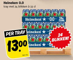  heineken 0.0 blikjes bier 24 33 tray blikken dent liter 330ml 