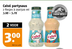  calve snacksaus 2 partysaus 250 320 ml dame r jurassic world 3 liter v.a. samba 