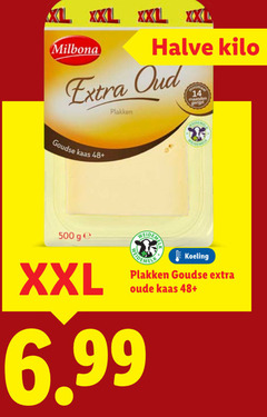  kaasplakken 14 500 xl xxl milbona halve kilo oud goudse kaas 48 maanden gerijpt ge koeling oude 