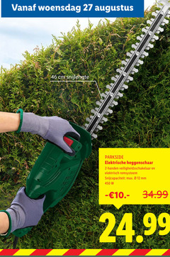  2 12 27 46 450 woensdag cm snijlengte parkside elektrische heggenschaar handen veiligheidsschakelaar elektrisch remsysteem snijcapaciteit mm 