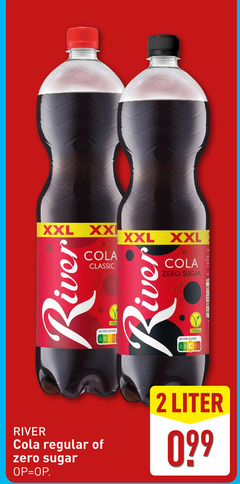  river cola 2 xxl classic zero sugar regular nutri score r liter 