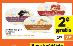  maza houmous 2 200 baba gegrilde aubergine salade sander kleurstoffen hoemoes kikkererwtenpasta authentiek recept bakjes varieeren muhammara pittige paprikasalade walnoot granaatappel kunstmatige 