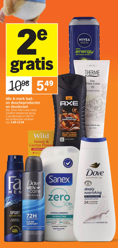  2 150 merk bad doucheproducten deodorant dove men care clean comfort spray spuitbussen ml varieeren nivea energy fresh effect axe new therme zen white lotus power satin dark temptation relax body mind wild honey cactus flower all day feel lasting fragrance face hair wash fa sport vitalizing scent bodyspray without advanced 72h protection moisturising cream anti anti-perspirant transpirant bacterial odour control sanex zero hydrating colorants soap huidtypes tous types peaux natural origin hydration douchegel gel douche keeps skin healthy car deeply nourishing instantly lotion soft hr shower 